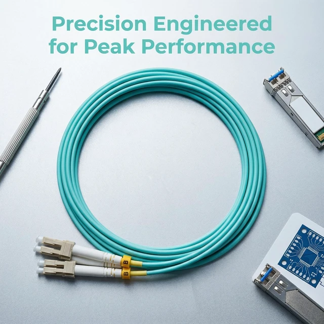 Alt view image 2 of 5 - WSOLDMA LC to LC Fiber Patch Cable, OM3 Multimode 30M/98ft, Duplex