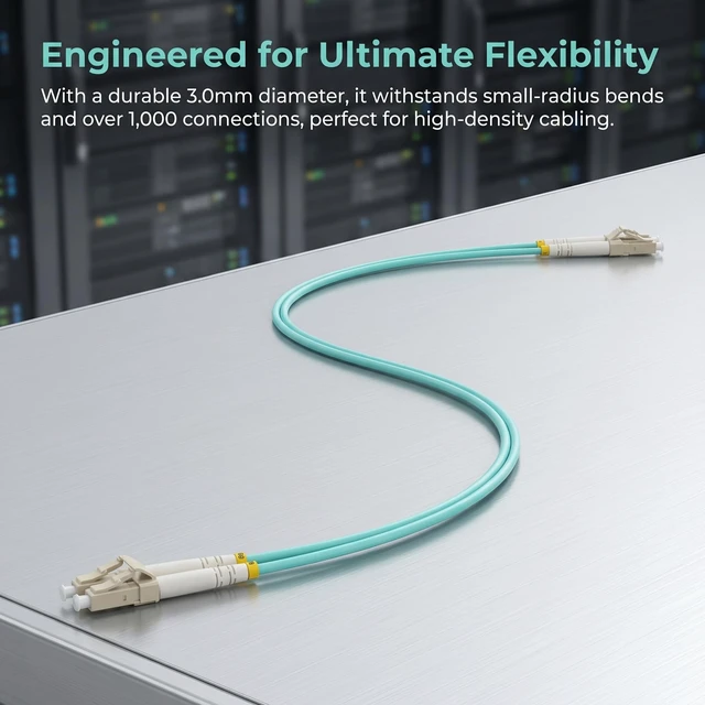 Alt view image 4 of 5 - WSOLDMA LC to LC Fiber Patch Cable, OM3 Multimode 30M/98ft, Duplex