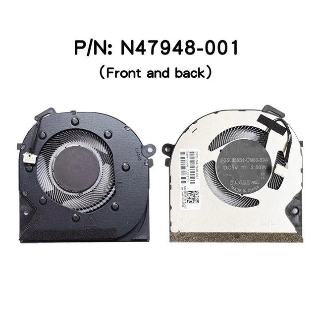 Alt view image 3 of 5 - New Replacement Cooling Fans for HP Envy x360 15-FH 15Z-FH 15-FE 15-FH0013DX 15-FH0097NR 15-FE0013DX 15-F0010CA Laptop P/N:N49282-001 N47948-001 EG50050S1-CM50-S9A EG50050S1-CM60-S9A DC5V 2.5W