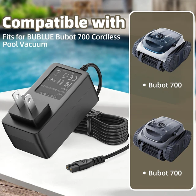 Alt view image 2 of 5 - 21V Charger for BUBLUE Pool Vacuum Compatible with BUBLUE Bubot 700 C1 Cordless Robotic Pool Vacuum Charger