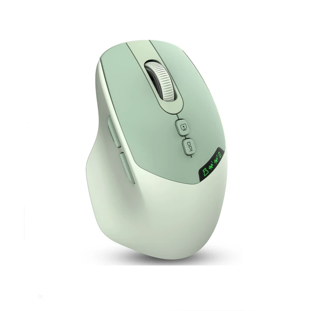Alt view image 3 of 3 - Samudgate Wireless Silent Bluetooth Mouse for Laptop - Rechargeable Dual-Mode 2.4G + Bluetooth, 7 Buttons, Ergonomic Design (Green)