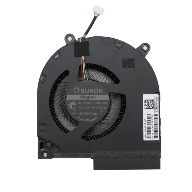 Alt view image 4 of 5 - BestParts New CPU+GPU Cooling Fan Replacement for HP OMEN 16-WD 16-AE, for Victus 16-R, 16-wd0000 16-ae0000 16-r0xxx, P/N: N44738-001, 12V Fan 9.60W
