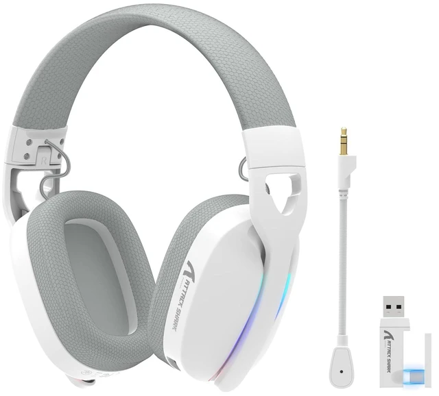 Main image of Yindiao Attack Shark L90 Ultralight RGB Wireless Gaming Headset-White
