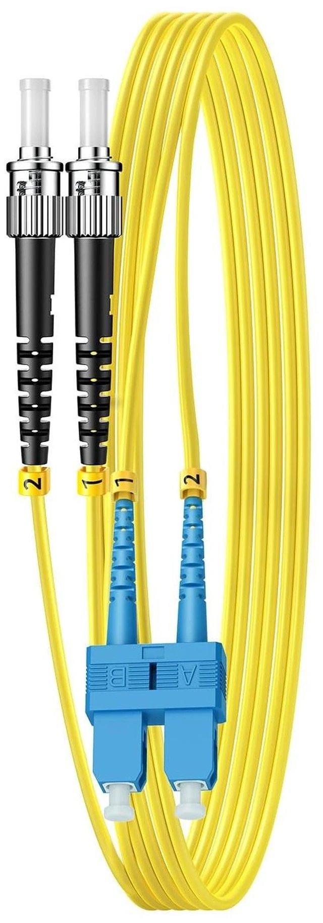 Main image of FiberPrime-Single Mode OS2 SC to ST Fiber Patch Cable, 30M/100ft, 1Pack