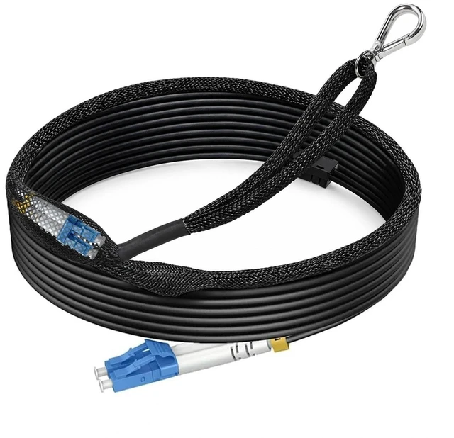 Main image of RamboCables-OS2 LC to LC Single Mode Fiber Patch Cable Outdoor, 66ft/20m