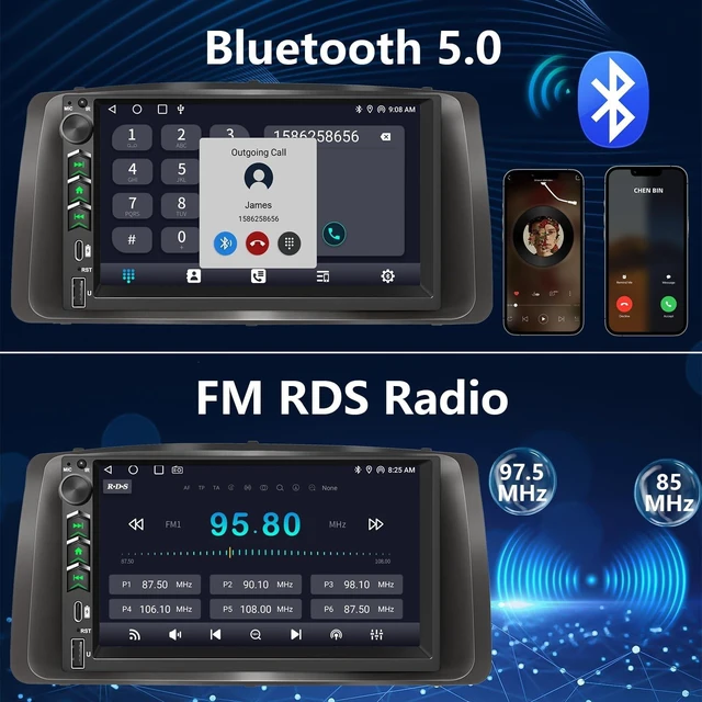 Alt view image 5 of 5 - Plug&Play Car Stereo for Toyota Corolla 2003 2004 2005 2006 2007 2008, 7 Inch IPS Touch Screen with Wireless Carplay/Android Auto/MirrorLink,SWC/Backup Camera,DSP,FM Radio