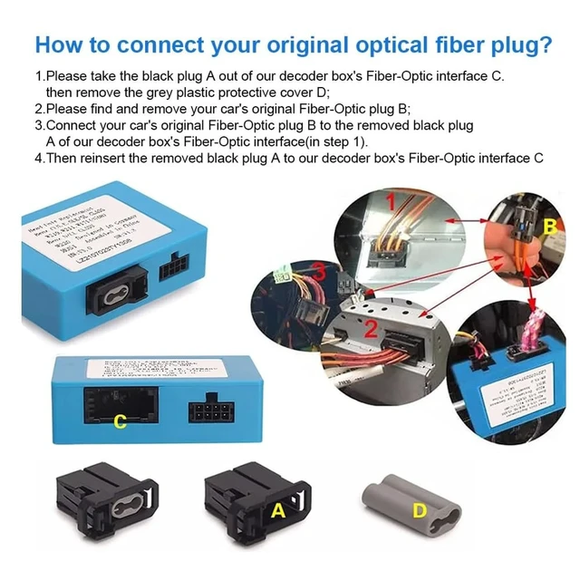 Alt view image 3 of 5 - Fiber-Optic-Decoder Most Box for Porsche Cayenne(2004-2016) 911(2004-2015)