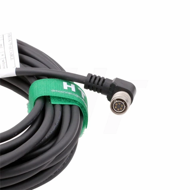 Alt view image 2 of 4 - HangTon Right Angle Hirose 6 Pin Female HR10A-7P-6S to Flying Leads Cable for Allied Vision Mako USB3, Point Grey Blackfly Basler ace Racer GigE Camera (10)