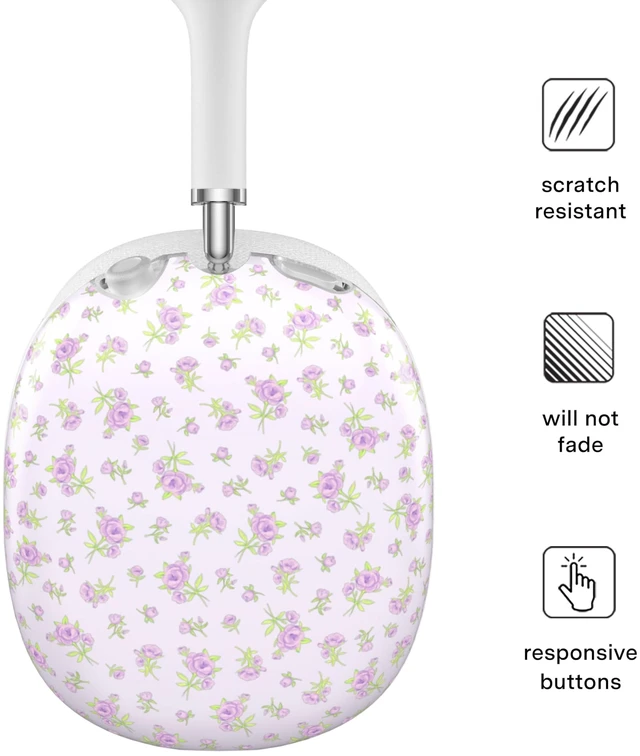 Alt view image 3 of 5 - VELVET CAVIAR Case Cover for AirPods Max 2 & 1 - Cute Protective Headphone Accesssories (Dainty Lilac Floral)