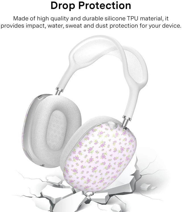 Alt view image 5 of 5 - VELVET CAVIAR Case Cover for AirPods Max 2 & 1 - Cute Protective Headphone Accesssories (Dainty Lilac Floral)