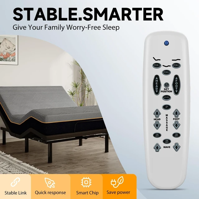 Alt view image 3 of 5 - Replacement Remote for Leggett & Platt Lifestyles S-Cape E95 Adjustable Bed