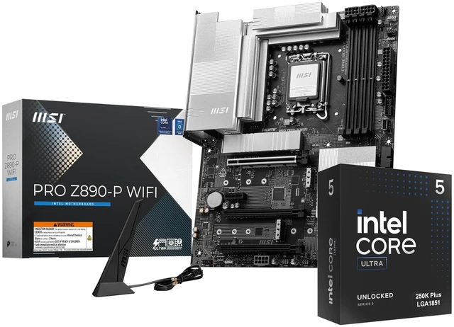 Main image of Micro Center Intel core Ultra 5 250k Plus Bundle w/MSI PRO Z890P WiFi mobo