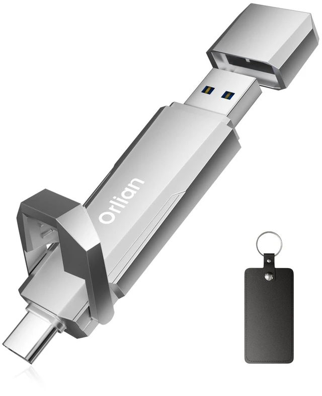 Main image of 128GB USB C Solid State Flash Drive Up to1000MB/s USB 3.2 Gen 2 Dual USB Flash Drive Type C + USB A Solid State Thumb Drive