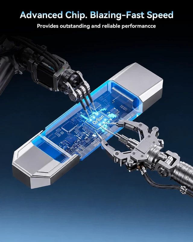 Alt view image 4 of 5 - 128GB USB C Solid State Flash Drive Up to1000MB/s USB 3.2 Gen 2 Dual USB Flash Drive Type C + USB A Solid State Thumb Drive