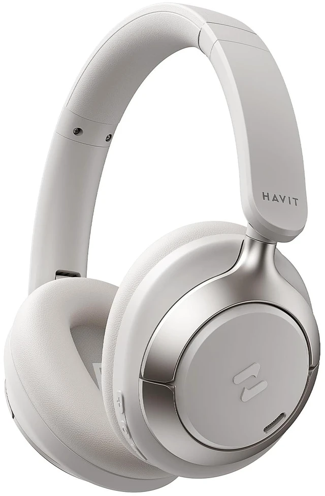 Main image of havit Hybrid ANC Wireless Headphones, Over Ear Bluetooth Headphones with Hi-Res Audio, Spatial Sound, 80H Battery, 5-Mic ENC Calls, Metal-Accent Foldable Design