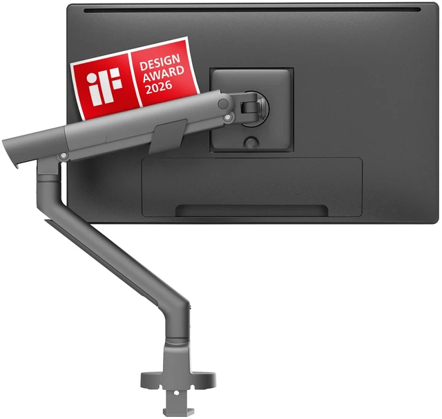 Main image of 3IDEE Flexi Pro Monitor Arm Monitor Mount for Desks (up to 40" & 11 kg) Curved, Heavy Duty, Spring-Assisted, Height-Adjustable & Fully Articulated VESA 75/100, Slim Aluminum Design Space Grey