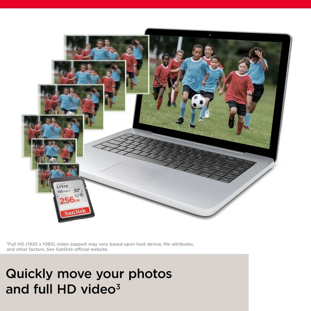 Alt view image 5 of 5 - SANDISK 256GB Ultra SD Memory Card, Up to 150MB/s Read Speeds, UHS-I