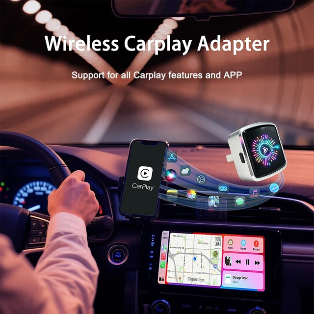 Alt view image 5 of 5 - 2 in 1 Wireless CarPlay Adapter and Android Auto 2026 Upgraded, Plug and Play, Fast Stable Connection Car Play for iOS 10+, Android 11+ Version, Mini USB Design Adapter with Type-C Extension (S