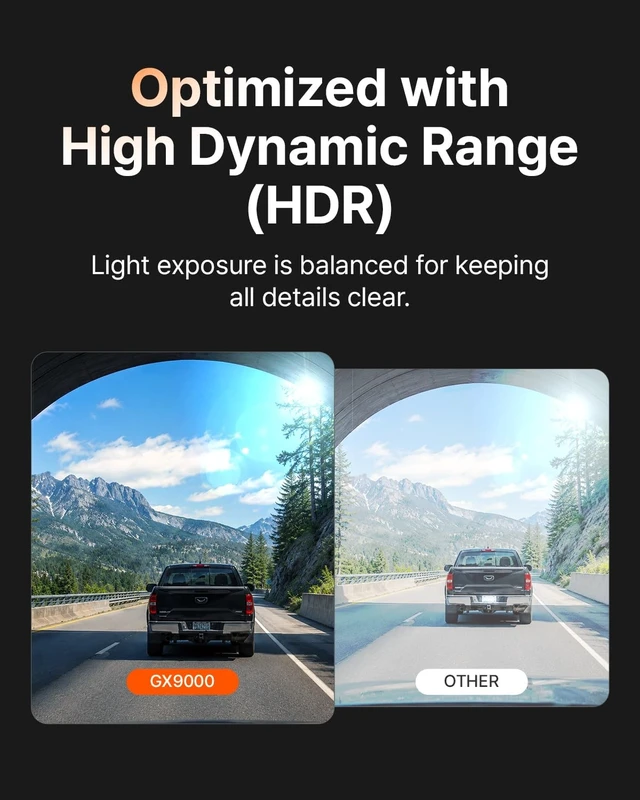 Alt view image 4 of 5 - FineVu GX9000 2K QHD Dual Dash Cam Front and Rear, 64GB SD Card Included