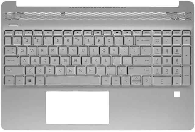 Alt view image 2 of 5 - M17184-001 L63578-001 Replacement Upper Case Palmrest for HP 15T-DY 15-DY 15-EF 15Z-EF 15-ef1023dx 15-ef1013dx 15-ef0025wm 15-DY1023DX 15-DY5073DX 15-DY1043DX 15-DY2073DX Keyboard Assembly Silver