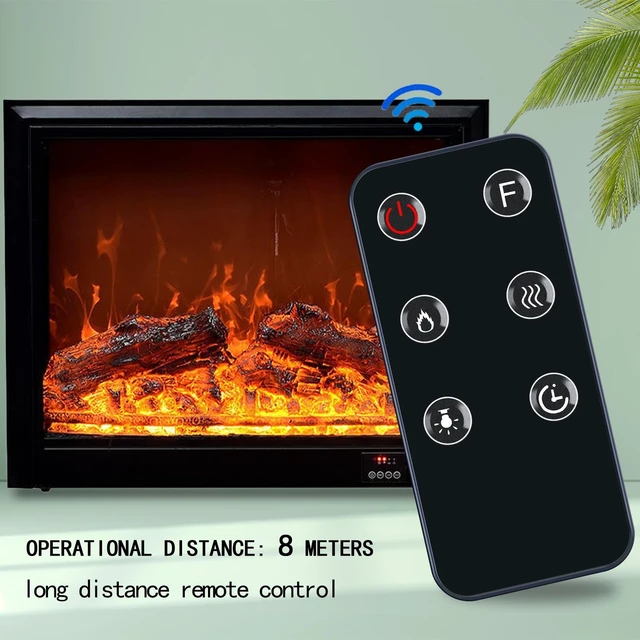 Alt view image 2 of 5 - WDZP New Fireplace Replacement Remote Control fit for Heartland IF-1350TCL IF-1340 IF-1350 IF-1360 IF-1370 IF-1380 Wall-Mount Metal Smart Electric Fireplace Heater