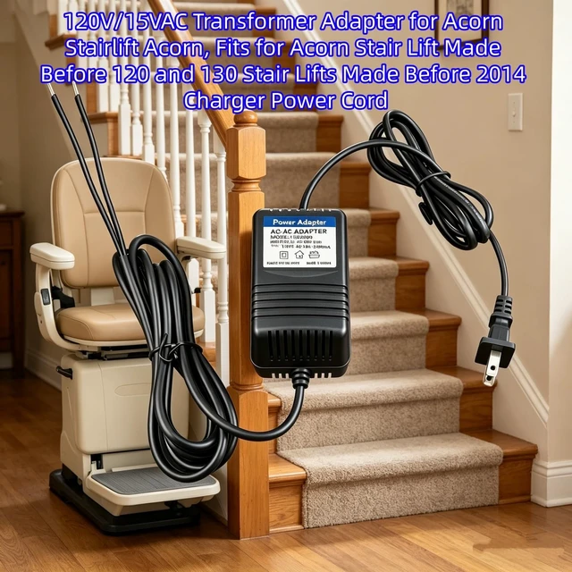 Alt view image 2 of 5 - MZSZYH 120V/15VAC Transformer Adapter for Acorn Stairlift Acorn