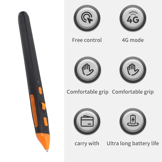 Alt view image 4 of 5 - Zopsc Wireless Pen Mouse, Portable Optical Pocket Mouse with Adjustable DPI 800 1200 1600, Dual Mode 2.4G Wireless Mouse, for Laptops Tablets, Black