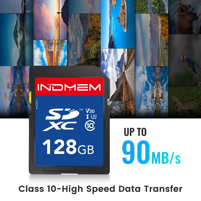 Alt view image 2 of 5 - 128GB SD Card 2Pack, C10, U3, V30, High Speed up to 90M/S, SDXC UHS-I Memory Cards, Full HD & 4K Video Compatible with Digital Camera, HD Camcorders, DSLR and PC, 128GB(2 pc)