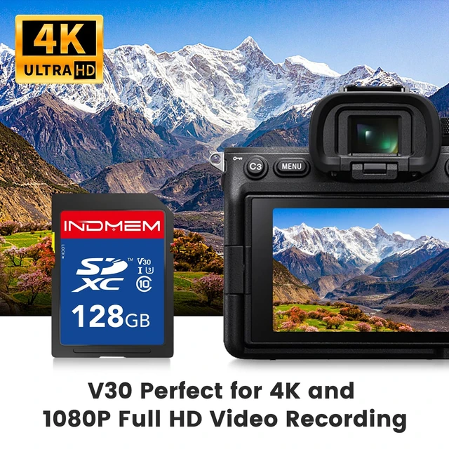 Alt view image 3 of 5 - 128GB SD Card 2Pack, C10, U3, V30, High Speed up to 90M/S, SDXC UHS-I Memory Cards, Full HD & 4K Video Compatible with Digital Camera, HD Camcorders, DSLR and PC, 128GB(2 pc)