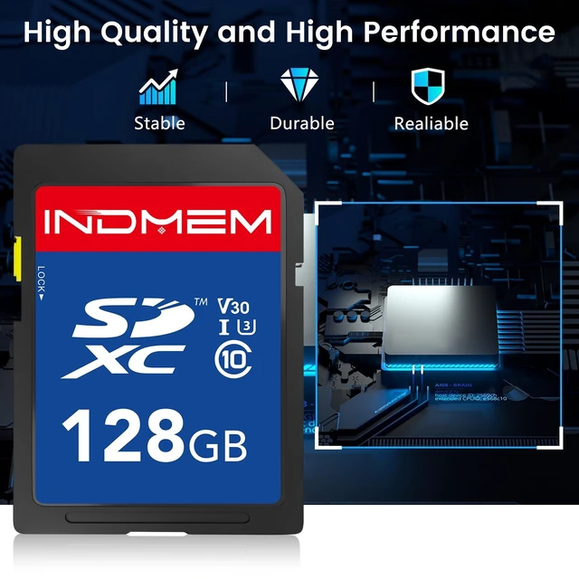 Alt view image 5 of 5 - 128GB SD Card 2Pack, C10, U3, V30, High Speed up to 90M/S, SDXC UHS-I Memory Cards, Full HD & 4K Video Compatible with Digital Camera, HD Camcorders, DSLR and PC, 128GB(2 pc)