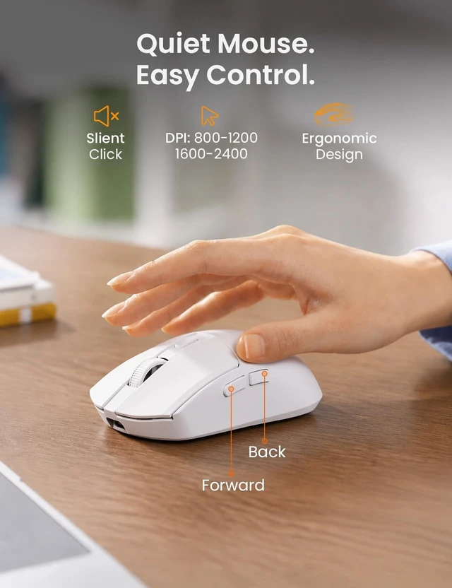 Alt view image 5 of 5 - Sablute Wireless Mechanical Keyboard and Mouse Combo, RGB Backlit, KM81