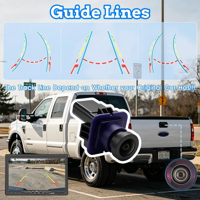 Alt view image 4 of 5 - Rear View Backup Reverse Camera Compatible with Ford F250 F350 F450 F550 Super Duty 2013 2014, Safety Parking Back Up Assist Camera Replace Number EC3Z-19G490-A