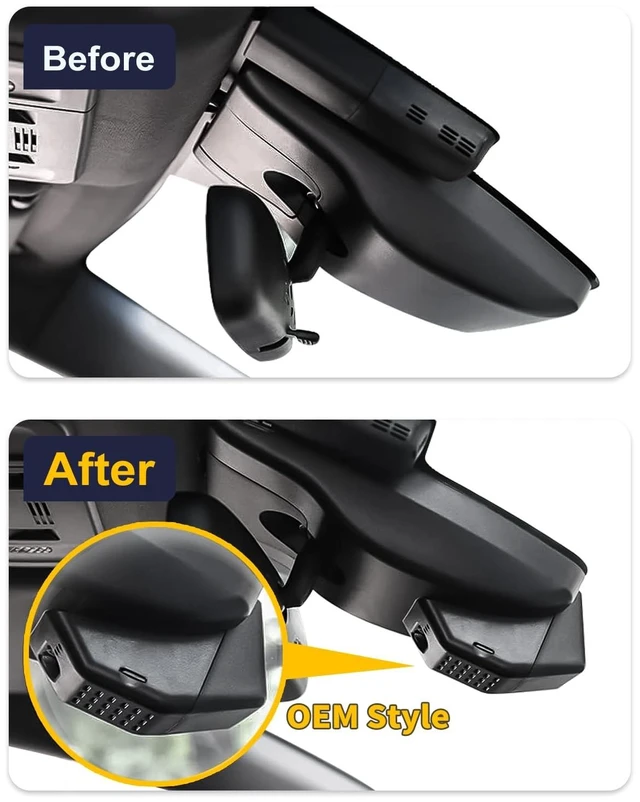 Alt view image 3 of 5 - Fitcamx Front 4K+Rear 1080P Dash Cam Adapts for Toyota Camry 2021-2024 & Hybrid (NOT for 2025-2026), OEM Look, 2 Way HD Video, WiFi & APP, Loop Recording, Collision Detection, Easy to Use, 128GB Card