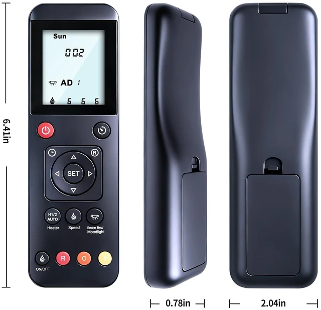 Alt view image 4 of 5 - RYQIF Replacement Remote Control Fits Amantii SYM Bespoke BI-40-DEEP-XT BI-88-DEEP-XT/ARGON NMARBI100 NMARBI130/Ambiance INS-FM-30 INS-AMB-30 INS-FM-34 /Sierra Flame FS2692 INS-FM-30 INS-FM-34