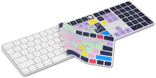 Alt view image 2 of 5 - XSKN Premiere Pro Shortcut Keyboard Cover for iMac M4 Magic Keyboard with Touch ID and Numeric Keypad A3119