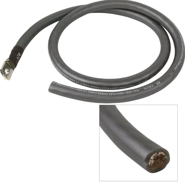 Alt view image 5 of 5 - NVX True Spec 1/0 Gauge 100% OFC Wire Big 3 Amp Wiring