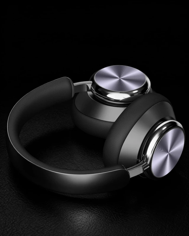 Alt view image 5 of 5 - Wentronic Y03 Bluetooth Headphones Wireless Active Noise Cancelling Over Ear Headphones 48 Hours Playtime High Sound Quality 6 EQ Music Mode Headphones with Soft Ear Cushion - Grey