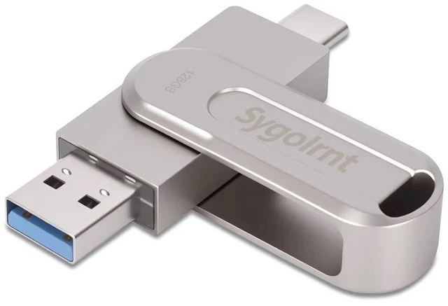 Main image of 128GB Flash Drive for iPhone Photo Stick Thumb Drive, USB Memory Stick iPhone Flash Drive for Photos Jump Drive Portable External Easy Backup Photo Storage for Phone/Android/PC/Laptop/Tablet (Grey)