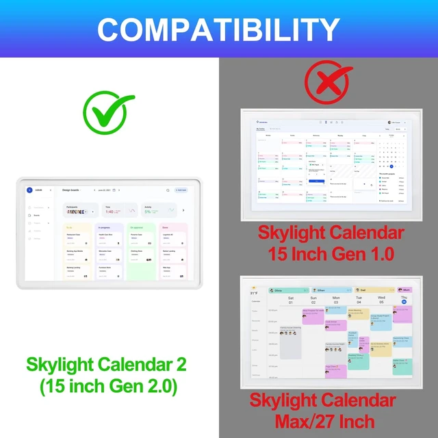 Alt view image 2 of 4 - Power Adapter for Skylight Calendar 2 15 inch Gen 2 (Model No: 152-CAL)