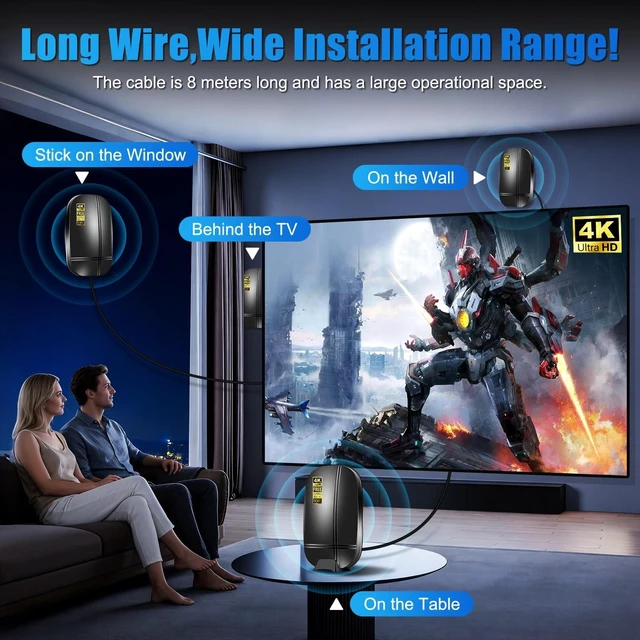Alt view image 4 of 5 - 2026 Upgraded TV Antenna Indoor Outdoor, Digital Antenna for Smart TV