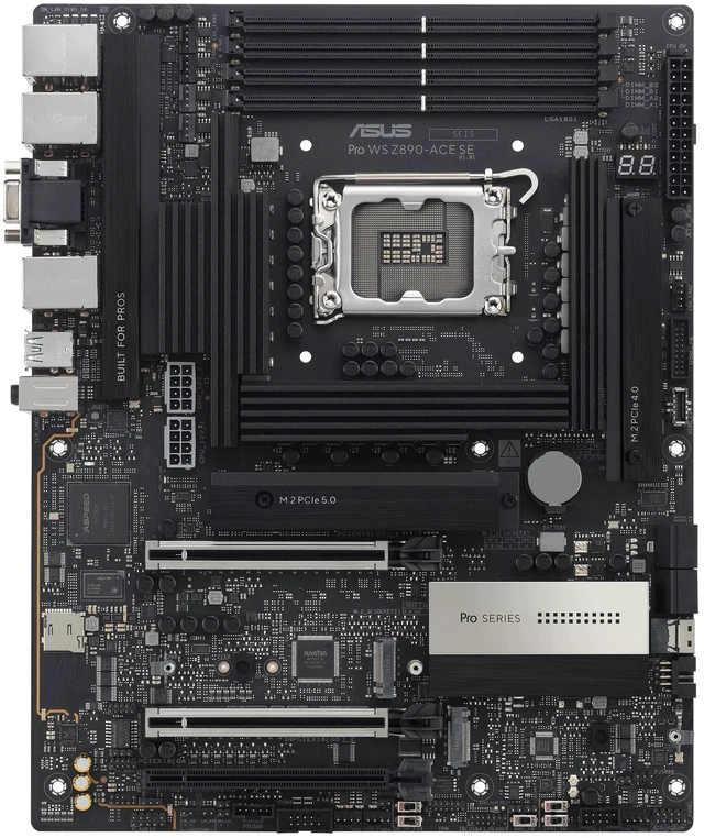 Alt view image 2 of 5 - ASUS Pro WS Z890-ACE SE Z890 LGA 1851 ATX Motherboard, Intel Core Ultra Series 2 Ready, Advanced AI PC-Ready, PCIe 5.0, DDR5, 10G & 2.5G LAN, 4X M.2, USB 20Gbps, Thunderbolt 4, onboard BMC, AI