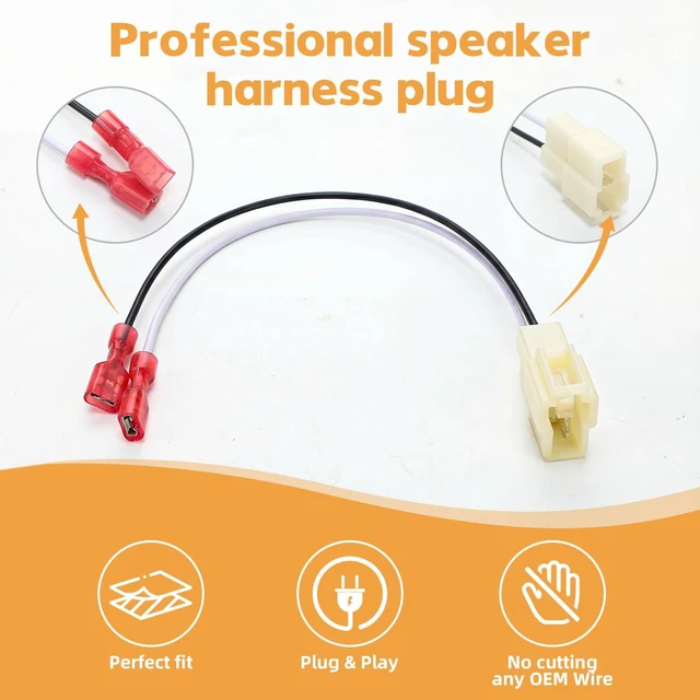 Alt view image 4 of 5 - Saysurey 2 Pcs Car Speaker Adapter Mount Kit for 6.5 and 6 x 9 Speakers Front Door Speaker Mount Adapter with Wiring Harness for Car Audio System Spacer Ring Bracket Vehicle Accessories