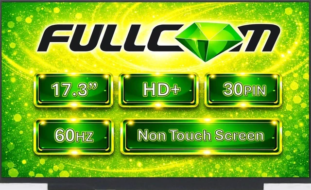 Main image of FULLCOM New LCD Replacement Screen HD+ 1600x900 (Non Touch) 17.3 Inch (No Brackets) 30 Pin Matte for Lenovo ideapad 3-17IML05 3-17ITL6 3-17ALC6 5D10W46595 for Laptop/Display/Screen/LCD Applicatio