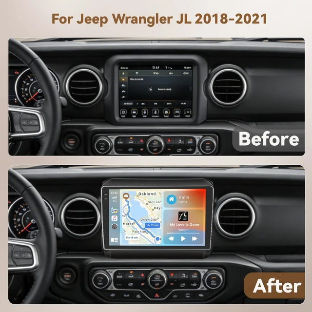 Alt view image 2 of 5 - 4+128G 9'' Android 15 Car Stereo for Jeep Wrangler JL 2018-2021