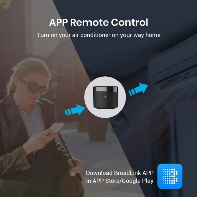Alt view image 2 of 5 - Broadlink RM4 Mini IR Universal Remote Control, Smart Home Automation Wi-Fi Infrared Blaster for TV, AC Compatible with Alexa, Google Home. (Only 2.4 GHz Wi-Fi)