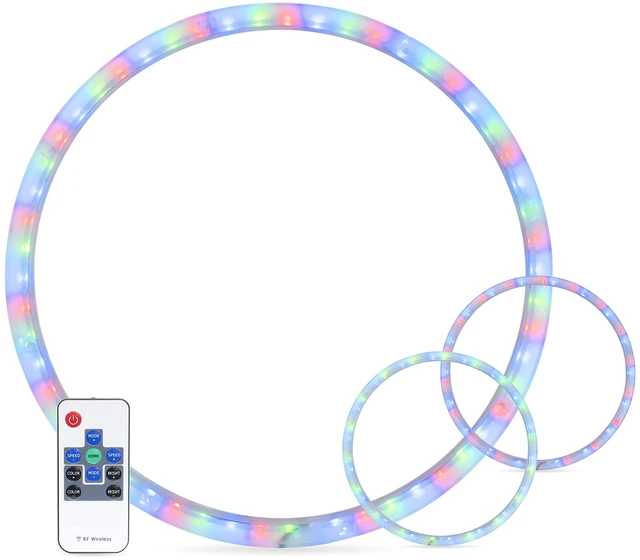 Main image of BELVA BSA10LED Universal 10-inch RGB LED Subwoofer Light Ring with Remote (1 Ring)