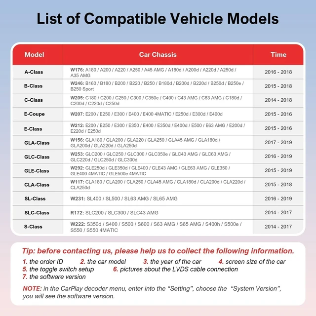 Alt view image 2 of 5 - Wireless CarPlay Retrofit Kit Decoder for Mercedes Benz with NTG5.0/5.1