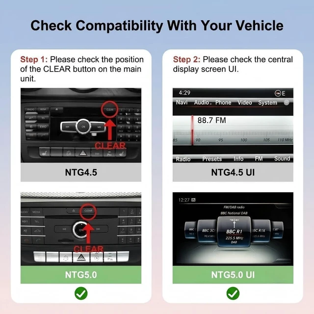 Alt view image 3 of 5 - Wireless CarPlay Retrofit Kit Decoder for Mercedes Benz with NTG5.0/5.1