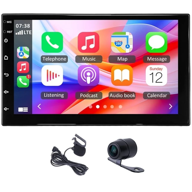 Alt view image 2 of 5 - 64G 7" Double Din Car Radio Stereo for Ford F150 1997-2004 IPS Touchscreen