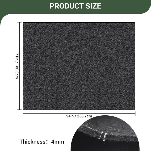 Alt view image 2 of 5 - Black Underfelt Carpet for Speaker, Sub Box Carpet, Auto, RV, Boat, Marine, Truck, Car Trunk Felt Fabric Material, Soft and Durable (Dark Grey, 71x94 inch)